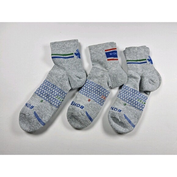 Bombas Hex-Tec Athletic Quarter Socks Lot Of 3 Pairs Size M - Picture 1 of 2